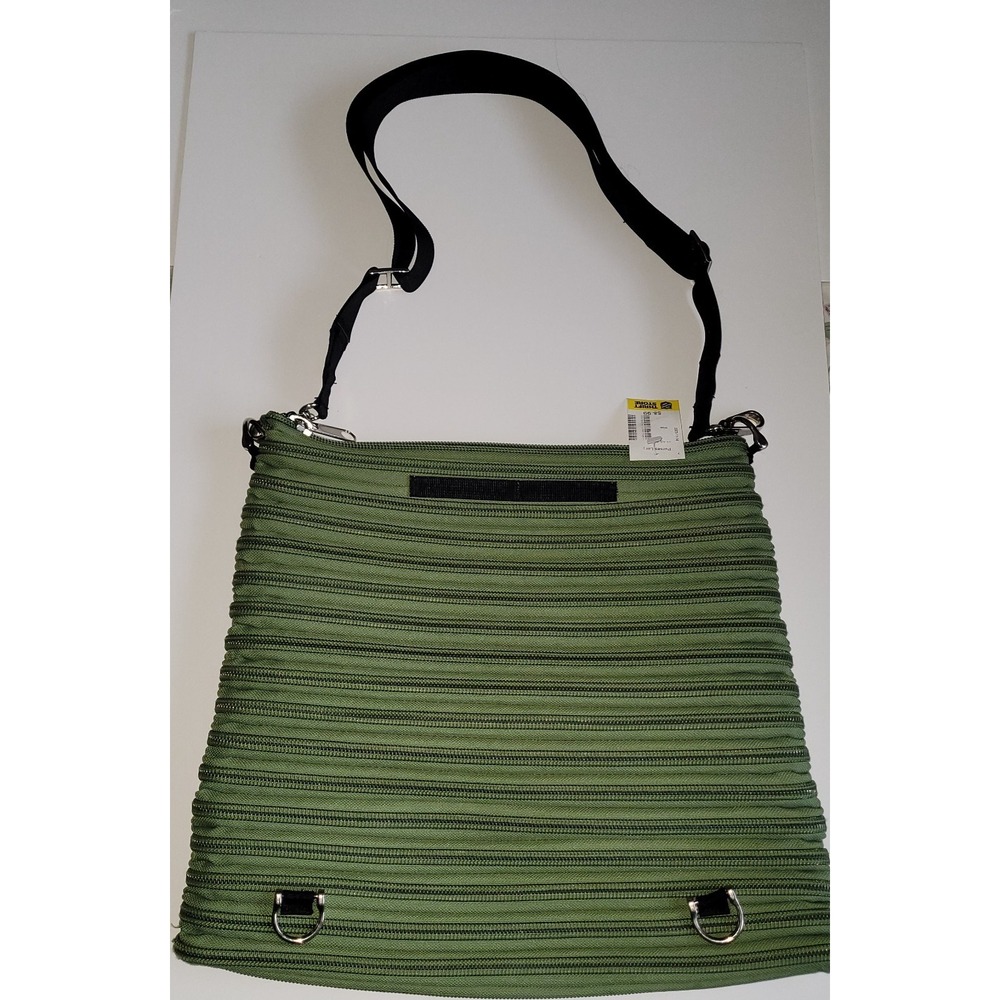 Bam Zipper Backpack Coverts‎ Messenger Bag Green Large Y2K Nylon